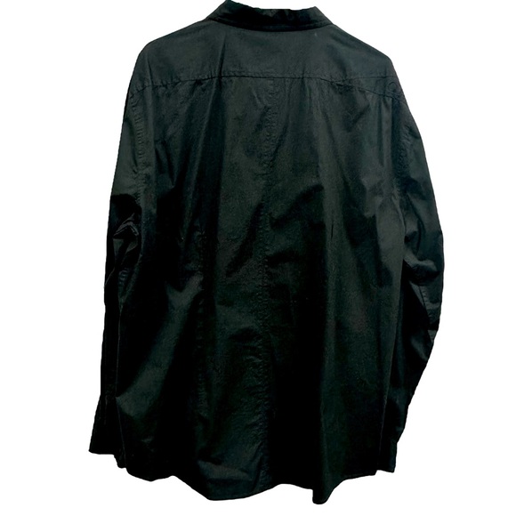 Oneill Black Button Up Long Sleeve Collared Pocket Shirt Cotton Spandex Mens XXL - Picture 2 of 7